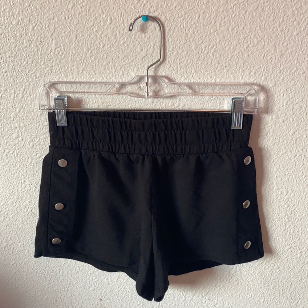 black shorts